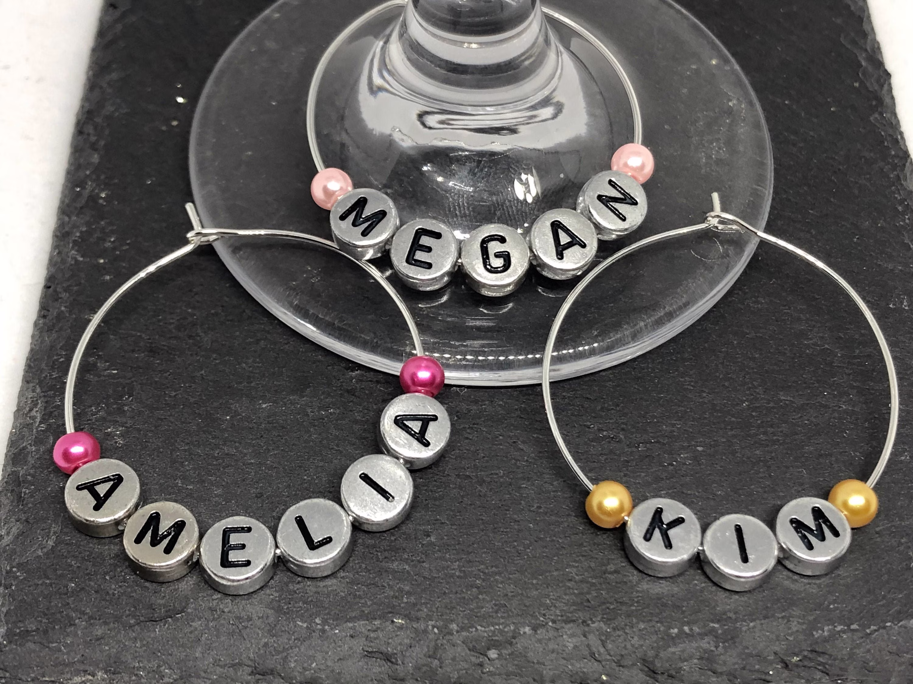 Personalised Wine Glass Charms Etsy Bestseller