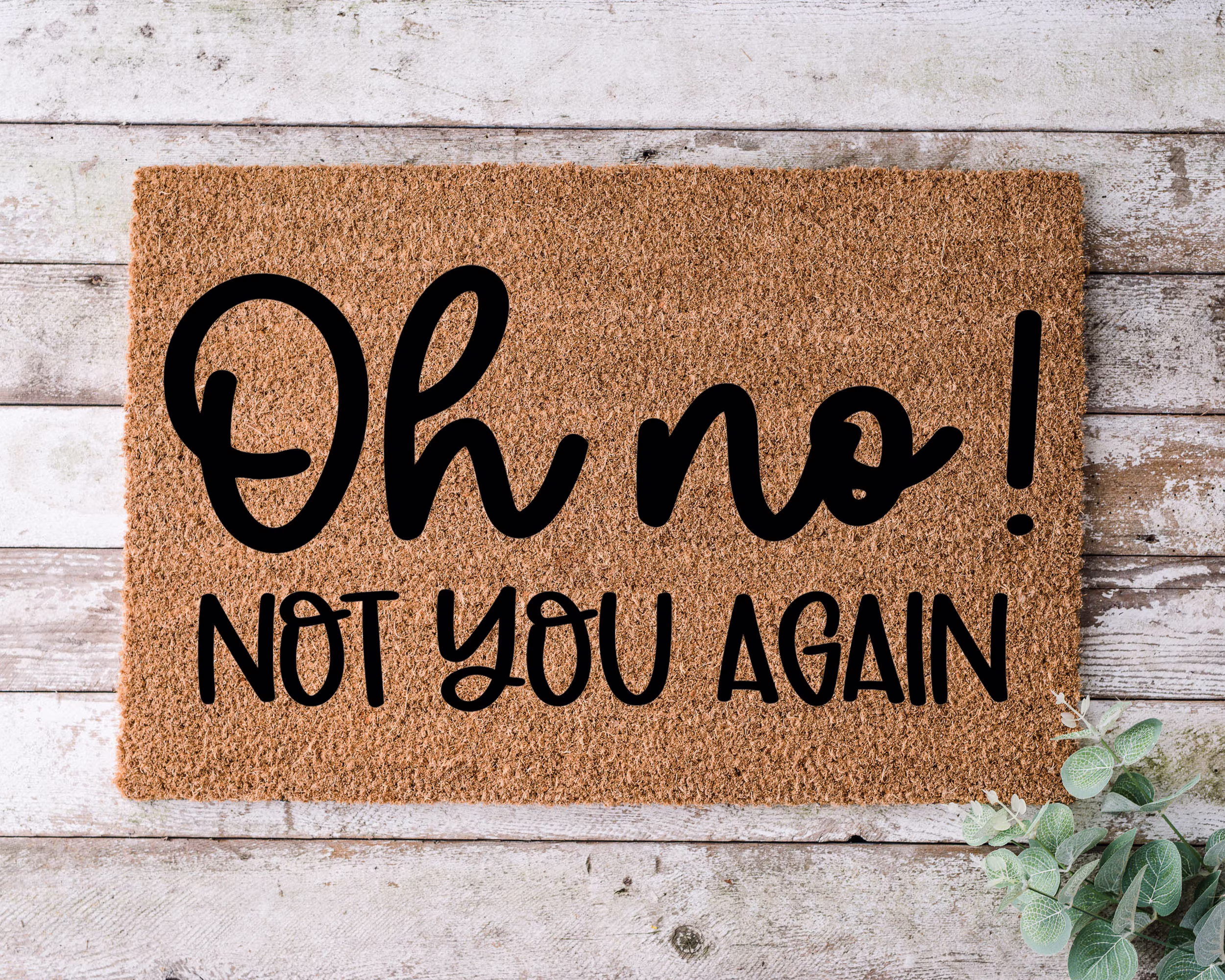 Oh No Not You Again, Door Mat, Funny Doormat, Wedding Gift, Housewarming Gift, Home Welcome Closing Gift - 1129