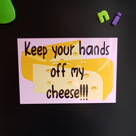Large 10 X 15cm My Cheese Fridge Magnet | Lovers Gift Metal Printed