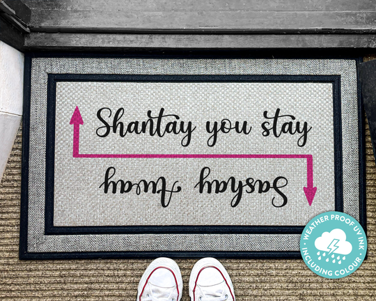 Ru Paul Sashay Away Outdoor Doormat - Shantay You Stay Paul's Drag Race Funny Welcome Washable Rug