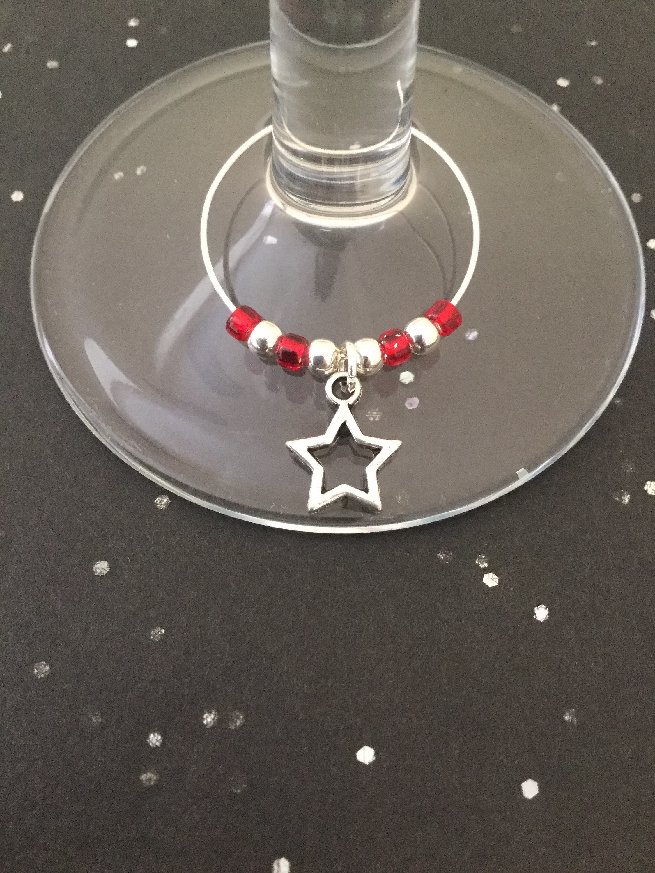star Wine Glass Charm/Charms Christmas Lover Gift Table Decor