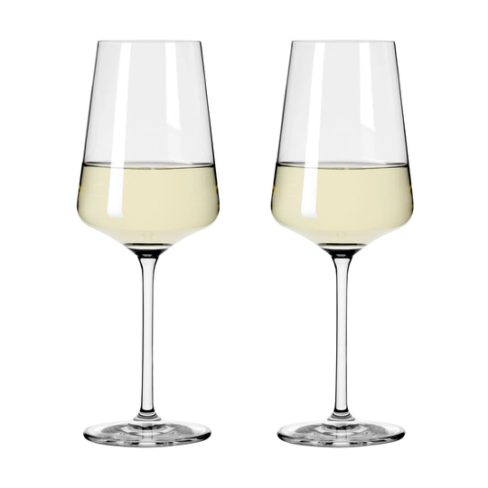 Ritzenhoff White Wine Glass Set #1 by Nadine Niggemeier, made of 400ml crystal glass, dishwasher safe, in gift box