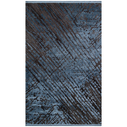 Elysant Machine Woven Black/Blue Rug