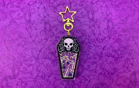 Skull Coffin Shaker Charm