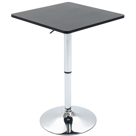 HOMCOM Adjustable Height Bar Table with Metal Frame