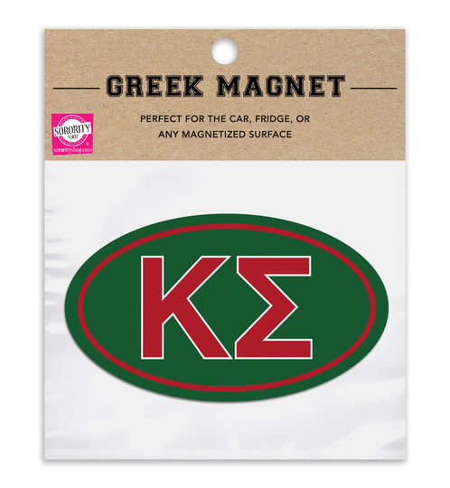 Kappa Sigma Oval Fraternity Car Magnet Set Of 2 Removable No Residue All Weather Magnets For Guys & Student Drivers