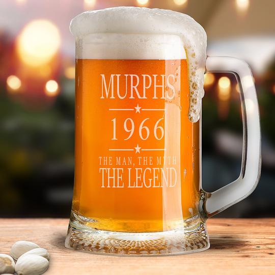Personalised The Man Myth Legend Birthday Beer Tankard Gift