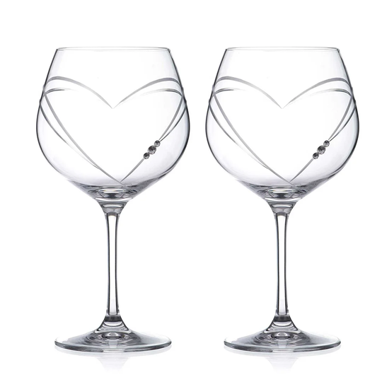 Hearts 610 ml Lead Free Crystal Drinking Glass