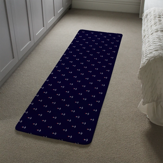 Lammers Anchors Designer Shaggy Navy Rug