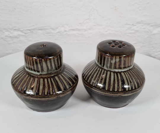 Mid-Century Handmade Kenyan Salt & Pepper Shakers