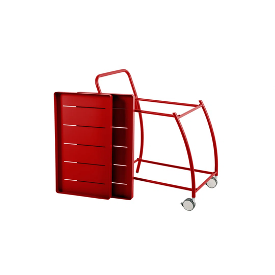 Aluminum Serving Trolley Dark Grey 2-Level