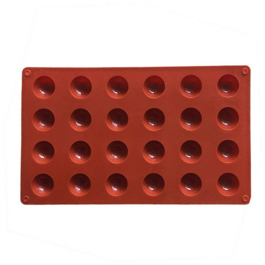 24 Half Ball Sphere Silicone Mould Chocolate Fondant Jelly Ice Cube Mold 1 Pc