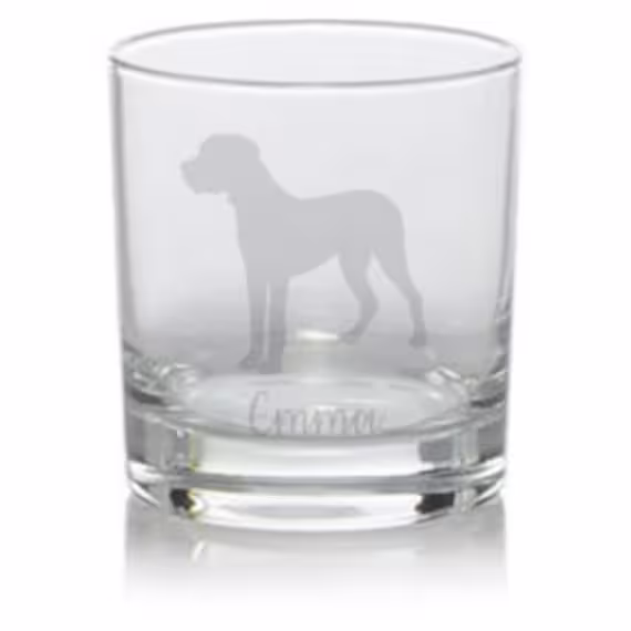 Personalised Great Dane Engraved Whisky Glass, Gift, Dog Gift, Owner
