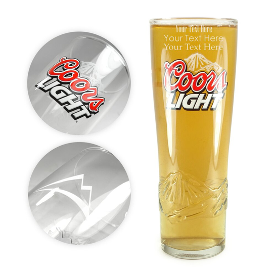 Personalised Engraved Official Coors Light Half Pint Beer Glass (Your Name / Mes