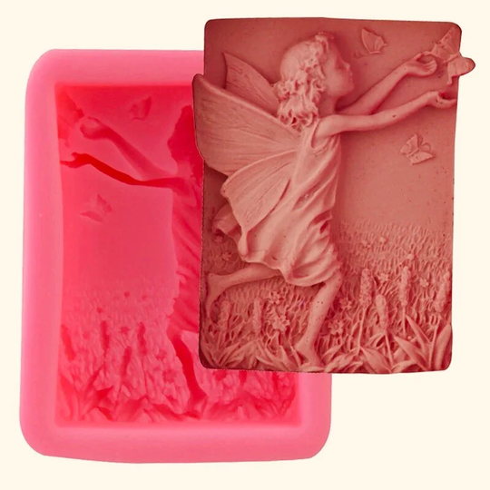 Running Dancing Flower Fairy Silicone Soap, Sugar Craft Mould/Mold 8 X 5.7 2.7cm Approx 80Ml Capacity - Melt & Pour Or Cold Process