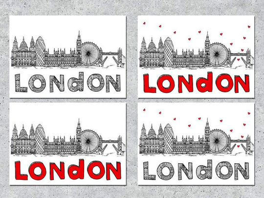 London Skyline Fridge Magnet, Uni Keepsake, Memento, Souvenir, Wedding Favour