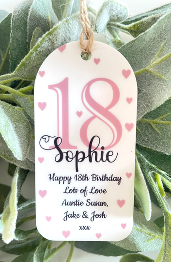 18Th Birthday Gift Girl, Her, Boy, Him. Keepsake Gift. Personalised Birthday, 21st, 30Th.40Th, 50Th, Keepsake