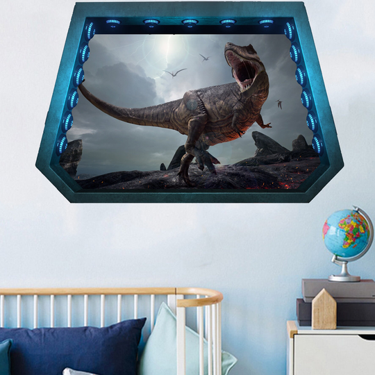 Dinosaurs World Meteor Wall Sticker Mural Poster Decal Room Office Nursery Decor Id125
