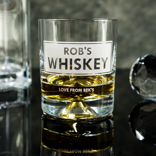 Personalised Whiskey Glass Tumbler Great Birthday Christmas Gift For Him, Her Or Even Your Best Man Omg4-Jl27