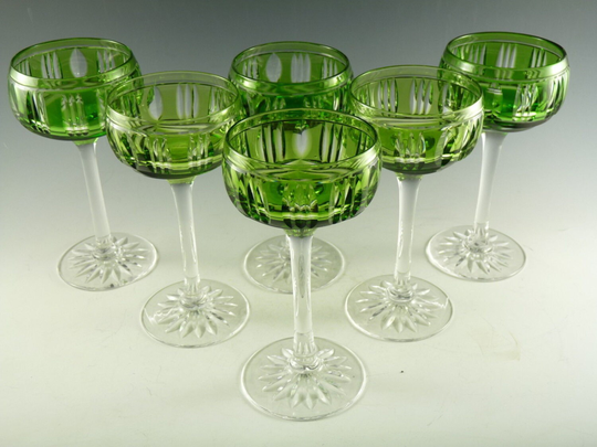 John Walsh Walsh Crystal - Green Coloured Cocktail Glasses Set Of 6