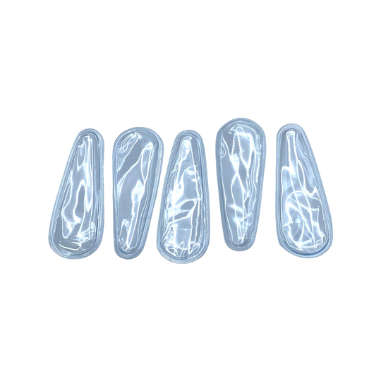 Clear Empty 60x23mm Shaker Snap Clip Cover, Unfilled Resin Shaker, Embellishments For Diy Hair Bows, Flat Back