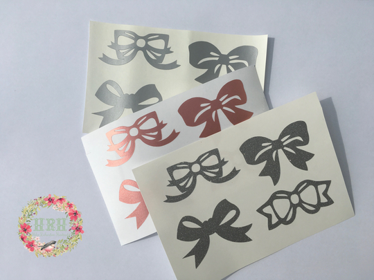 Bow Vinyl Decal - Set Of 4