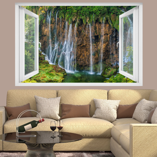 Rain Forest Majestic Waterfall River Wall Sticker Art Poster Mural Decal Room Office Nursery Decor Id203