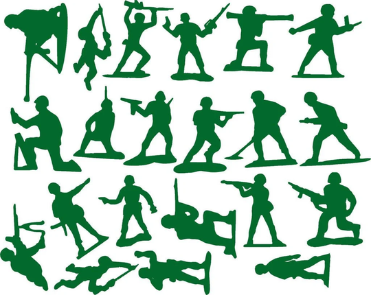 Army Toy Soldiers Story Andy's Room Inspired Vinyl Sticker Decals Set Of 21 Green