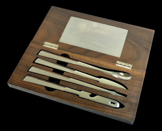 Rosewood Cutlery - Wooden Handle Mid Century Modern 4 Piece Bar Set
