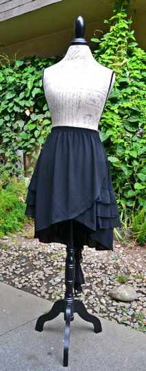 Forever 21 Black Lace Upcycled Festival, Wedding, Fun Party Skirt