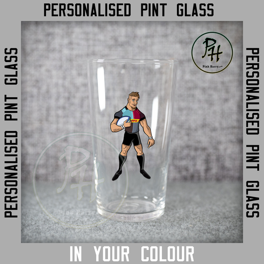 Harlequins Rugby Pint Glass For Birthday Wedding Quins Rfc Club Anniversary Christmas Gift