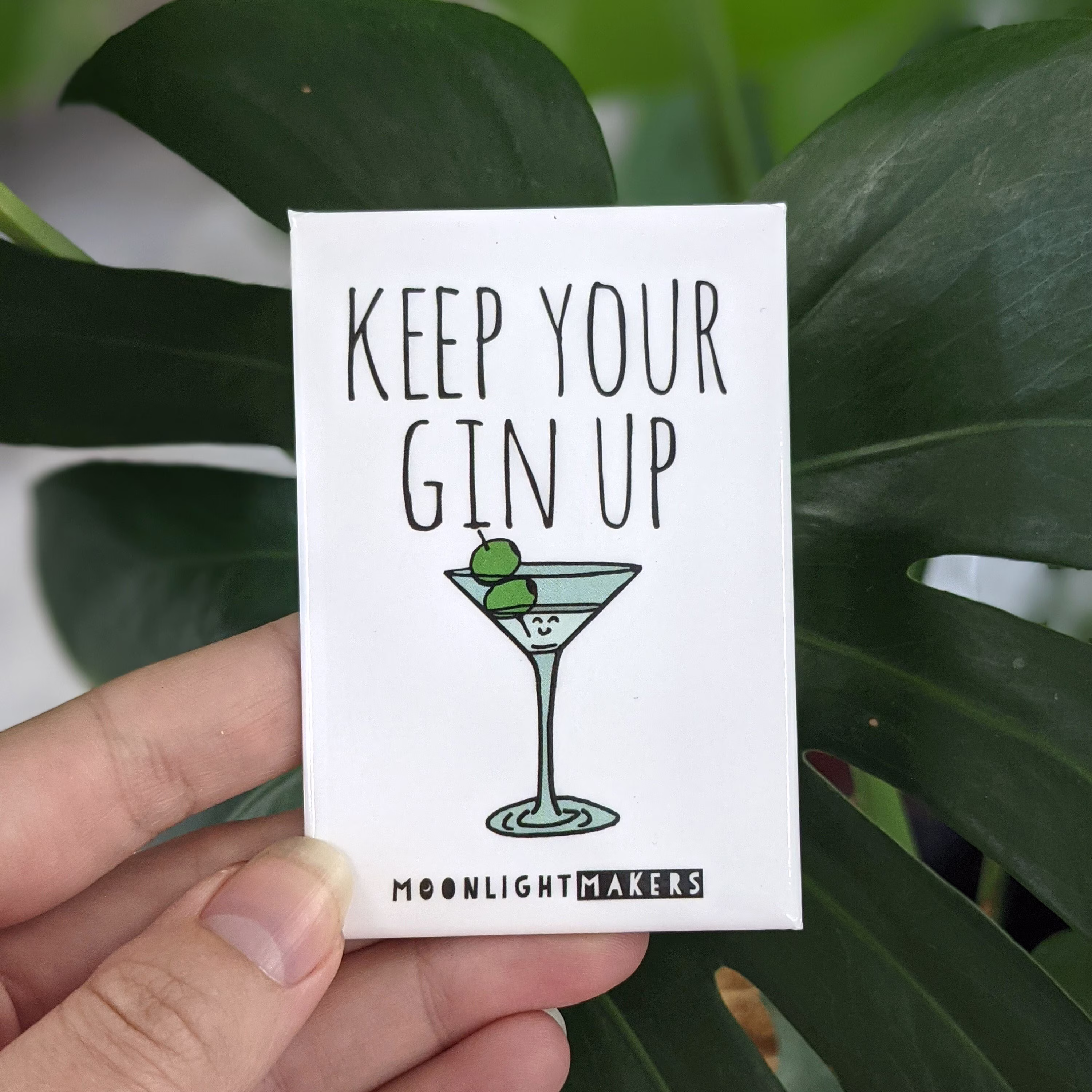 Keep Your Gin Up, Fridge Magnet, 2"x3