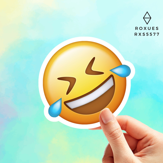 Tears Of Joy Emoji Sticker, Faces, Cool Stickers, Whatsapp Emojis, Stickers For Laptop, Macbook Pro Waterbottle