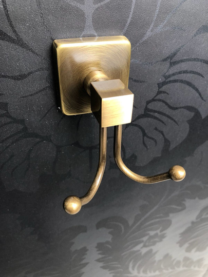 Double Bathroom Robe Hook Square Wall Mount Design-Bathroom Hanger-Wall Mounted-Bathroom Accessory-Towel Hook-Unique Gift-Free Shipping