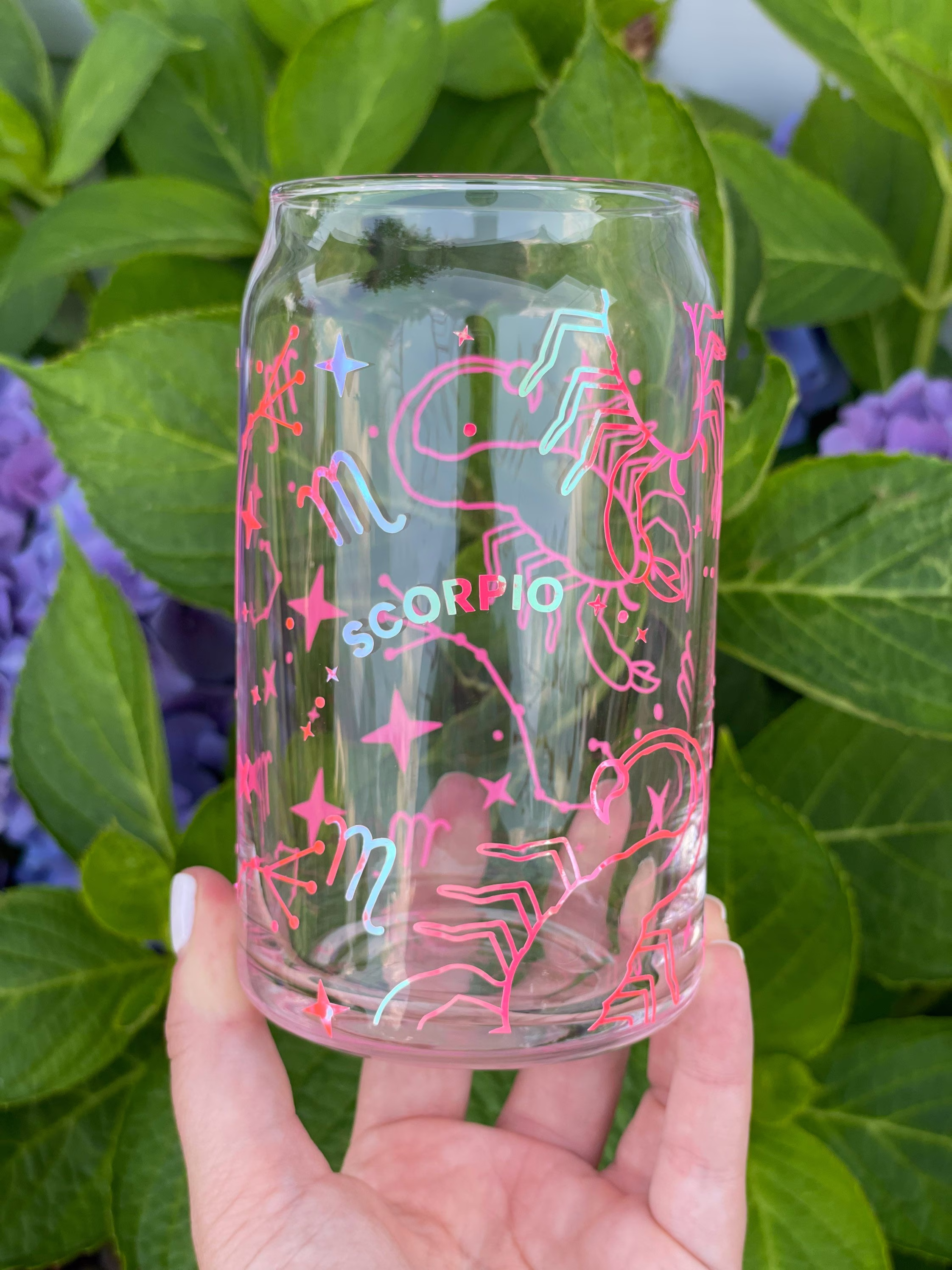 Zodiac Sign Beer Glass Can, Glass Soda Can, Zodiac Signs, Iced Coffee Can, Libby Can, Birthday Gifts, Astrology