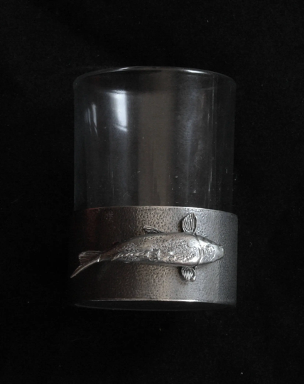 Koi Carp Shot Glass Pewter Based Round 50Ml Fishing Christmas Gift 206