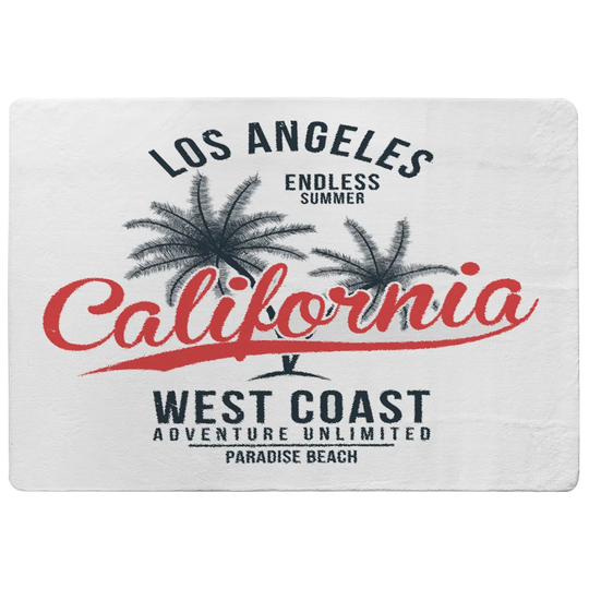 Palmieri Cali West Coast Designer Shaggy Black/Red/White Rug