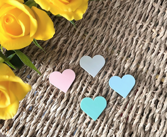 Love Heart Shaped Magnet Fridge Magnets Pastel Colours New Home Gift Kitchen Decor Pink Grey Mint Picture Photo Holder