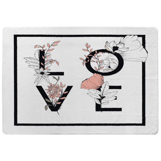 Paxson Love Designer Shaggy Pink/Black/White Rug