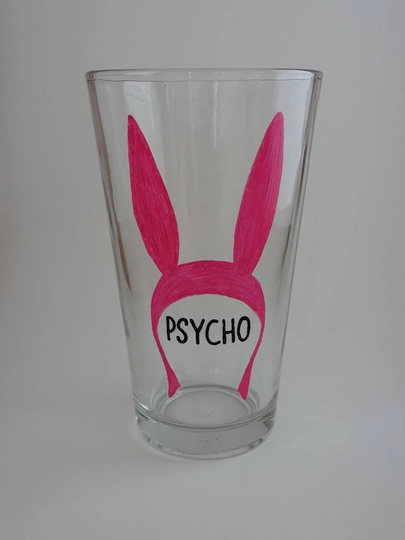 Bob's Burgers Hand Painted Louise Belcher Bunny Ears "Psycho