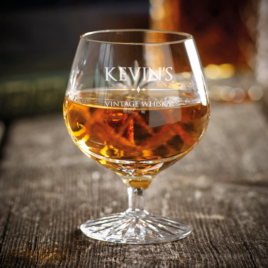 Personalised Crystal Brandy Glass, Laser Engraved, Gift Ideas, Wedding, Birthday Gift, Father Of The Bride, Whisky, Monogram, Idea