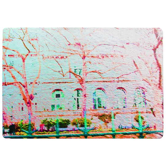 Thurman Tree in London Designer Shaggy White/Red Rug
