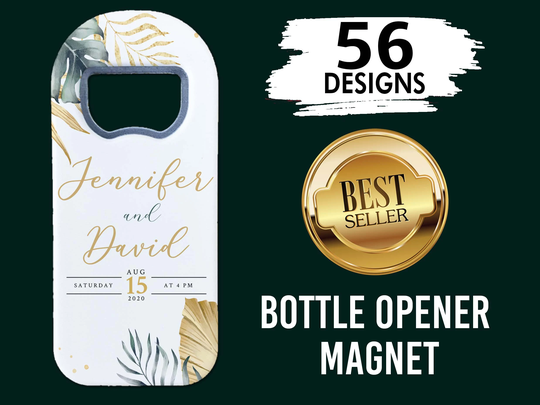 Customisable Wedding Favor For Guests, Thank You Favor, Personalized Gift, Magnetic Bottle Opener, Save The Date