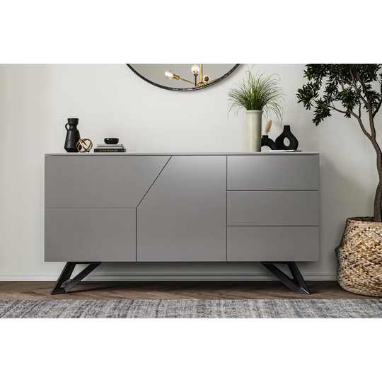 Dining Large Sideboard Matt Dark Grey