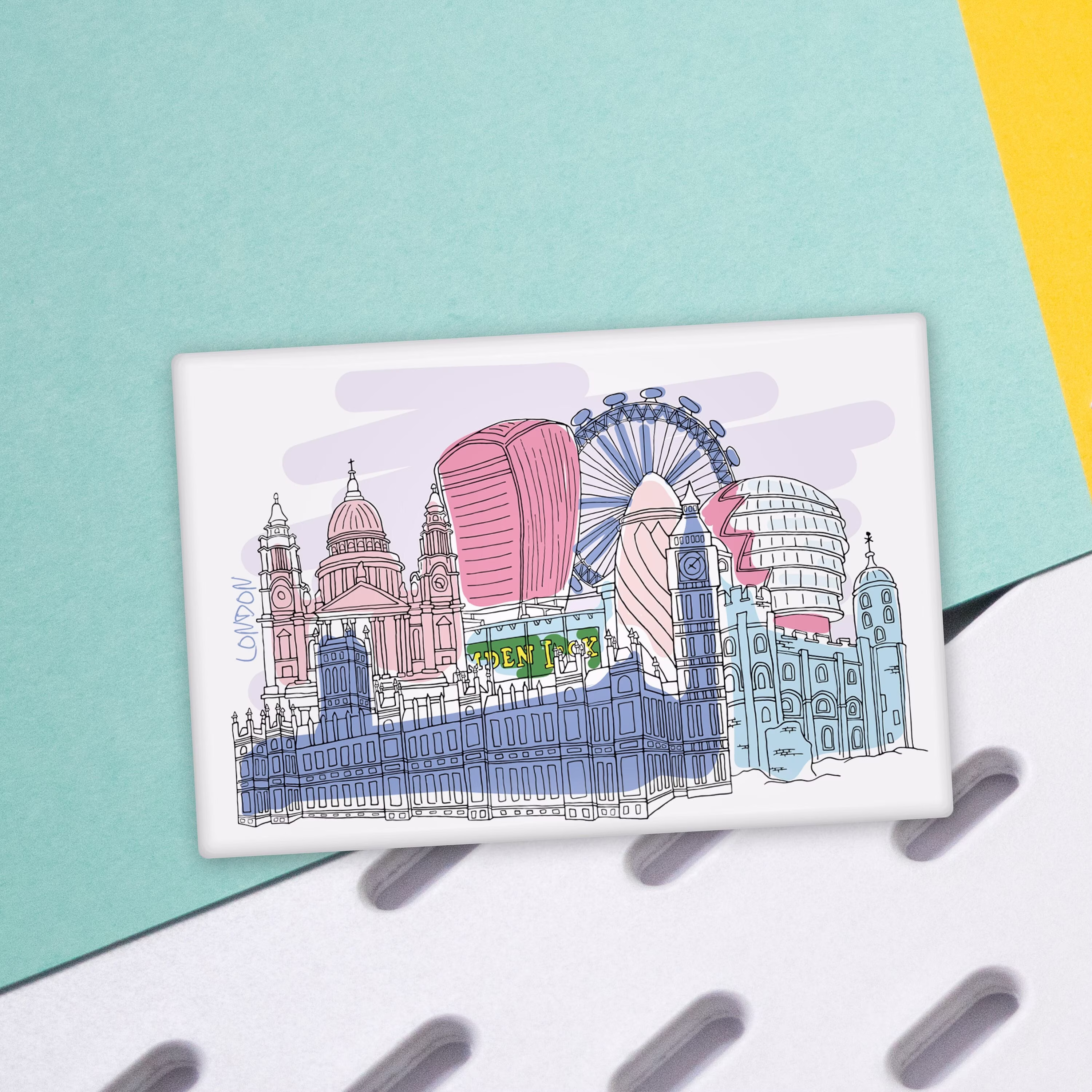 London Landmarks Souvenir Magnet, Skyline