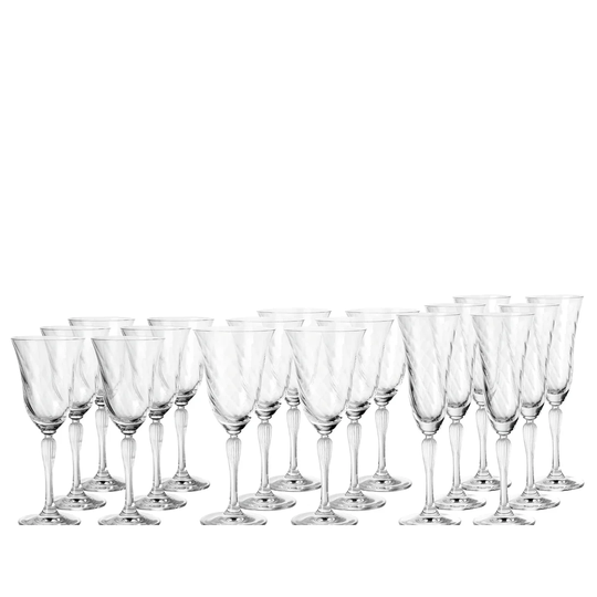 Volterra 18 Piece 280ml Stemmed Wine Glass Set