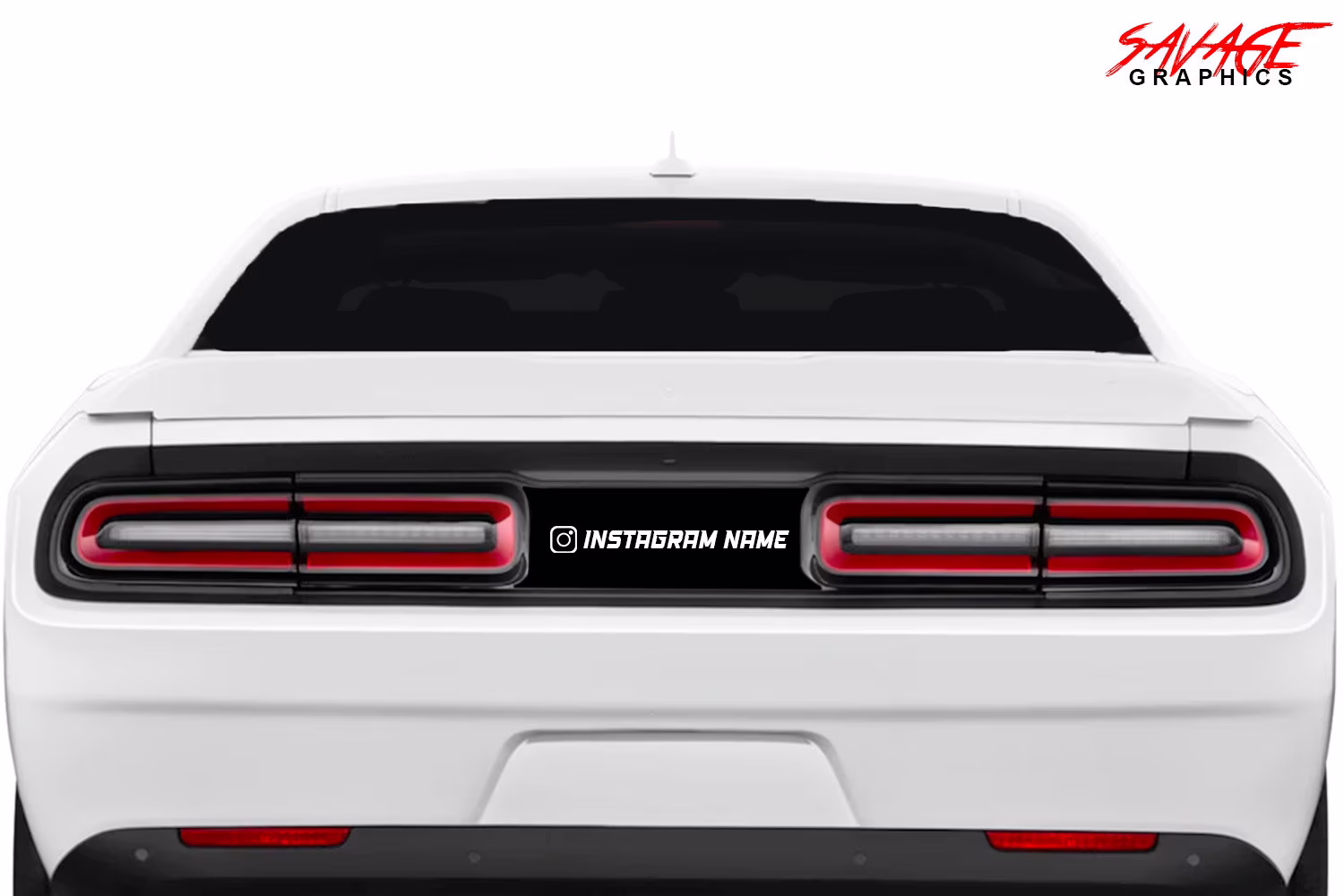 Dodge Challenger Custom Instagram Name Divider Blackout Kit Decal
