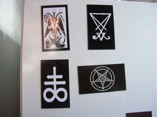 Kawaii Pastel Nu Neo Goth Gothic Witchy L Occult Pagan Witch Witchcraft Wicca Set Of Four Satan Satanic "Inspired