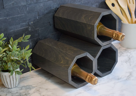 Champagne Bottle Holder, Wine Racks, Stackable Rack, Rack Countertop, Wood Holder