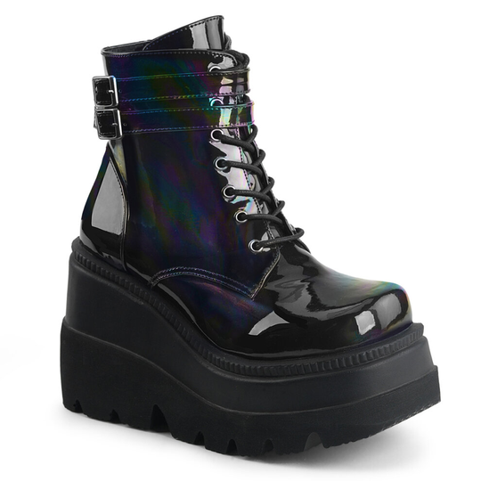 (9 (Adults')) Demonia SHAKER-52 Blk Hologram